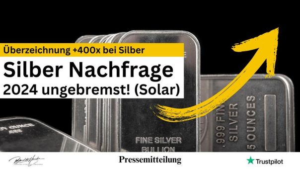 Silbernachfrage aus der Industrie nach wie vor ungebremst! (Beispiel Solar)