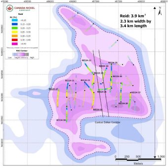 Canada Nickel erzielt die bisher besten Bohrergebnisse  auf dem Nickel-Sulfid-Projekt Reid