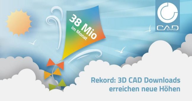 3D CAD Downloads weiter im Aufwind – CADENAS verzeichnet erstmals über 38 Mio. heruntergeladene CAD Modelle im Monat