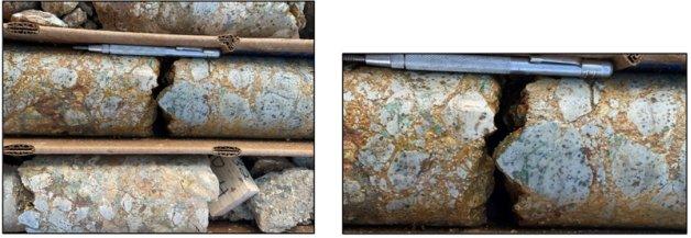 Bohrkernmaterial aus Bohrloch MHB-30 in Giant Minings Lagerstätte Majuba Hill wird zur Analyse übermittelt