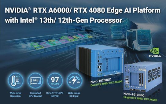 Neousys Edge AI Plattformen mit NVIDIA® RTX A6000/ RTX 4080 und Intel® 13th Gen Prozessor