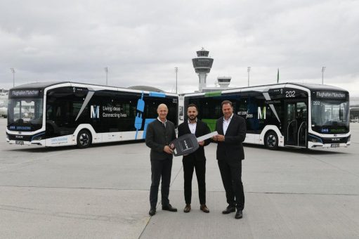 Flughafen München erhält erste Lieferung von elektrischen Passagierbussen