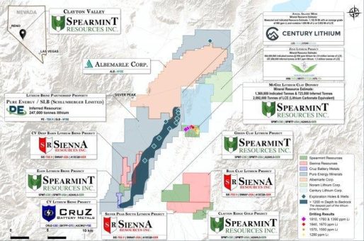 Spearmint informiert über aktuelle Entwicklungen bezüglich Lithium im Clayton Valley (Nevada)