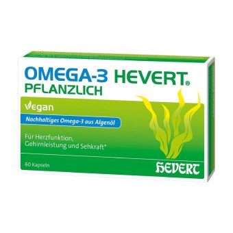 Omega-3 Hevert pflanzlich ab Oktober auch als 60er Packung