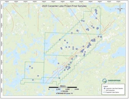 Greenridge Exploration schließt Explorationsprogramm auf seinem Projekt Carpenter Lake ab