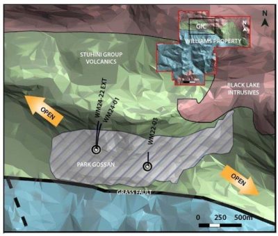 Omega Pacific erweitert Mineralisierung im historischen Bohrloch WM22-02 auf 96,92 Meter mit 2,16 g/t Au