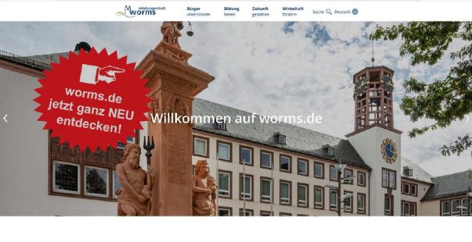 Städtische Homepage in frischem Outfit