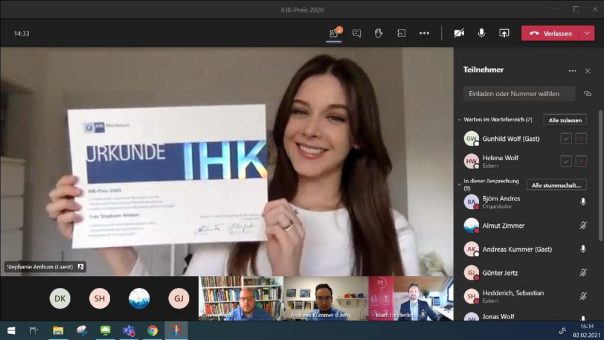 „IHK-Preis 2020“ geht an Wormser Studentin