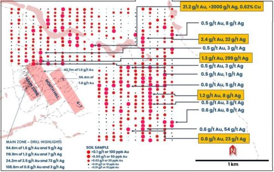 Tocvan umreißt hochgradige Erweiterungsziele durch Bodenproben bei Gran Pilar – Bodenproben liefern bis zu 21,2 g/t Gold und >2.000 g/t Silber