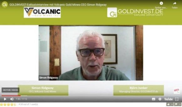 GOLDINVEST-Exklusivinterview mit Volcanic Gold Mines-CEO Simon Ridgway
