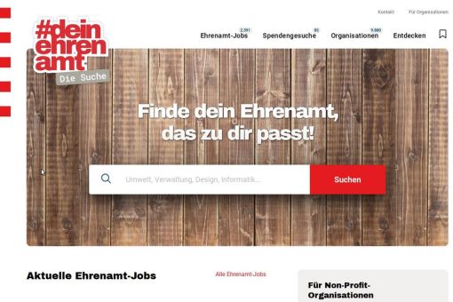 Ehrenamtssuchmaschine 2.0 an den Start gegangen