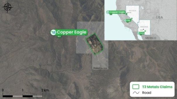 T2 Metals gibt hochgradige Gesteinssplitter-Kupferergebnisse von Projekt Copper Eagle in Nevada bekannt
