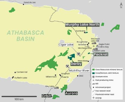 Cosa Resources berichtet über die Ergebnisse der geophysikalischen Luftmessungen auf den zu 100 % im Besitz befindlichen Uranprojekten Orbit und Aurora, Athabasca Basin, Saskatchewan