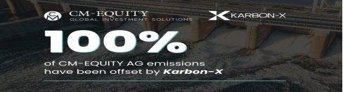 CM-Equity AG schließt mit Karbon-X Partnerschaft für 100%igen Emissionsausgleich