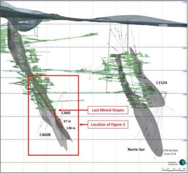 Silver Storm bohrt 1.335 g/t AgÄq auf 3,7 m innerhalb eines breiteren Intervalls mit 618 g/t AgÄq auf 18 m in Zone C460 und erweitert hochgradige Zone um 138 m in der Tiefe