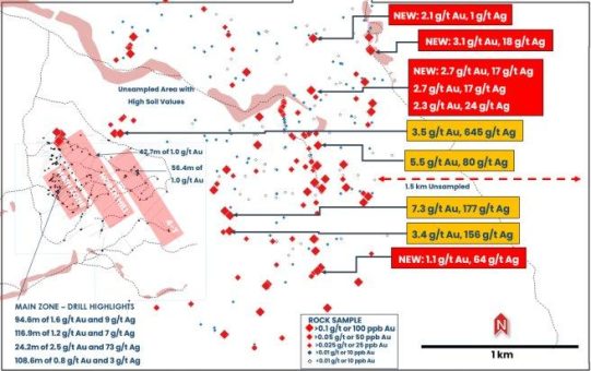 Tocvan erweitert im Zuge der Oberflächenexploration Zielgebiete auf dem Gold-Silber-Projekt Gran Pilar
