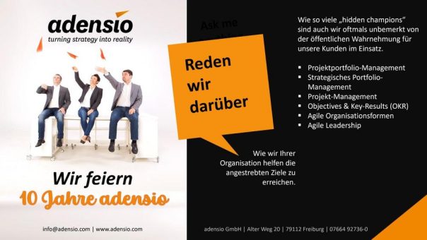 Wir feiern 10 Jahre adensio