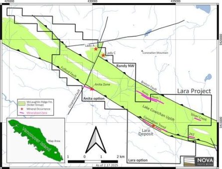 Nova Pacific Metals ermittelt bei Probenahmen auf der Erweiterung des Konzessionsgebiets Lara 3,28 g/t Au, 418 g/t Ag und 4,77 % Cu