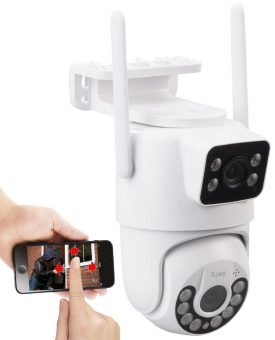 7links WLAN-Pan-Tilt-Outdoorkamera IPC-760 mit 4K-Auflösung, Farb-Nachtsicht, IP66