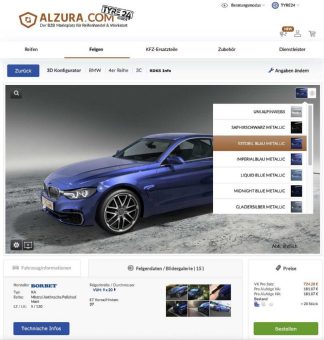 1200 Fahrzeugmodelle und 1912 Felgenmodelle in 3D verfügbar