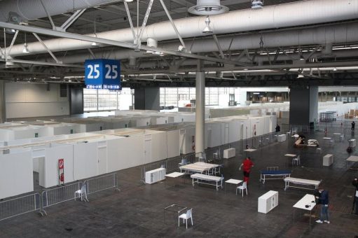 Gemeinsames Impfzentrum auf dem Messegelände ist aufgebaut