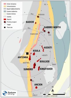 Fortuna durchschneidet 7,2 g/t Au auf 31,5 Metern bei Kingfisher,  Séguéla-Mine, Elfenbeinküste