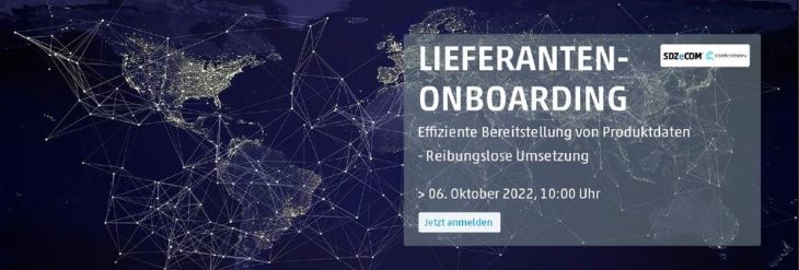 Online-Veranstaltung: „Reibungsloses Lieferanten-Onboarding – Effiziente Bereitstellung von Produktdaten“