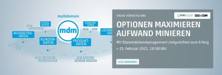 Online-Veranstaltung: Optionen maximieren, Aufwand minimieren – Mit Stammdatenmanagement zielgerichtet zum Erfolg
