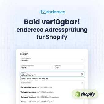 endereco bringt Adress-Validierung zu Shopify