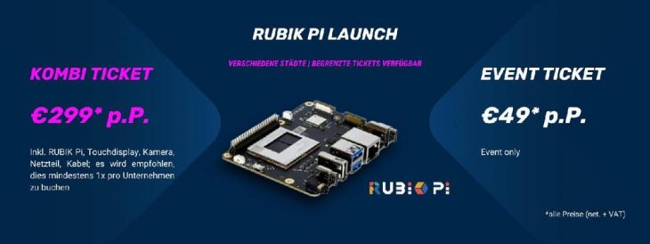 Atlantik Elektronik GmbH veranstaltet gemeinsam mit Qualcomm Technologies und Thundercomm fünf interaktive Launch Events zu Thundercomm RUBIK Pi
