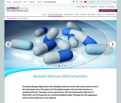 AMSEL-Wissensseite „MS behandeln“