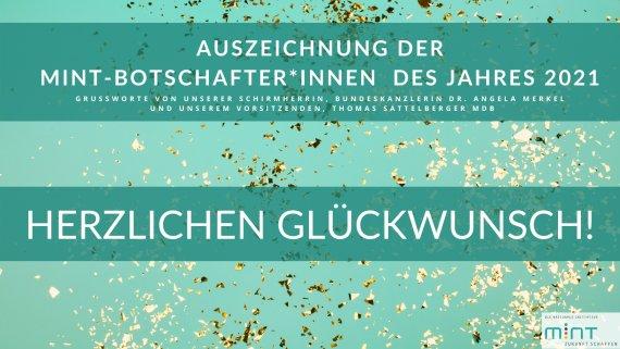 Auszeichnung der „MINT-Botschafter*innen des Jahres 2021“