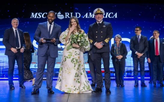 Die MSC World America wurde letzte Nacht in einer glamourösen Zeremonie in Miami getauft