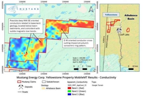 Mustang Energy Corp. erhält Ergebnisse der luftgestützten MobileMT-Untersuchung auf seinem Projekt Yellowstone in Saskatchewan