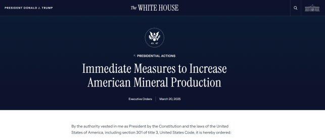 Giant Mining Corp. tritt der Nevada Mining Association bei, um das US-Dekret zur Förderung der heimischen Mineralproduktion zu unterstützen