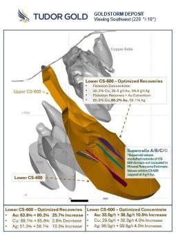 Tudor Gold erhöht die Gesamtgoldausbeute auf über 80 % und produziert ein hochgradiges Kupfer-, Gold- und Silberkonzentrat für die Goldstorm-Lagerstätte in Treaty Creek im Nordwesten von B.C.