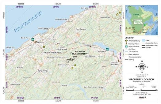 Argyle meldet simultanes Explorationsprogramm auf Siliziumdioxidprojekt Matapedia
