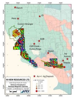 Hi-View Resources entdeckt mehrere anomale Strukturen anhand den Ergebnissen einer dreiachsigen Gradiometer-Flugvermessung
