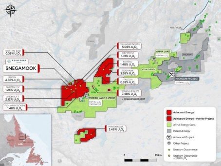 Azincourt Energy erwirbt eine Option auf das Uranprojekt Harrier und das umgebende Landpaket