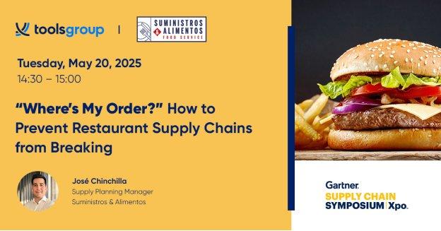 Suministros & Alimentos optimieren die Lieferkette in der Lebensmittelindustrie mit ToolsGroup auf dem Gartner(R) Supply Chain Symposium/XPO(TM) 2025