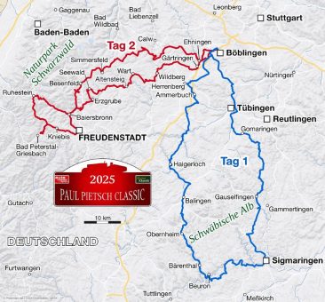 Die Paul Pietsch Classic Rallye tourt jetzt über die Schwäbische Alb und in den Schwarzwald