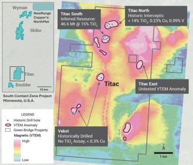 Green Bridge Metals hebt die Ergebnisse der VTEM-Untersuchung hervor, die neue Bohrziele in der South Contact Zone identifizieren