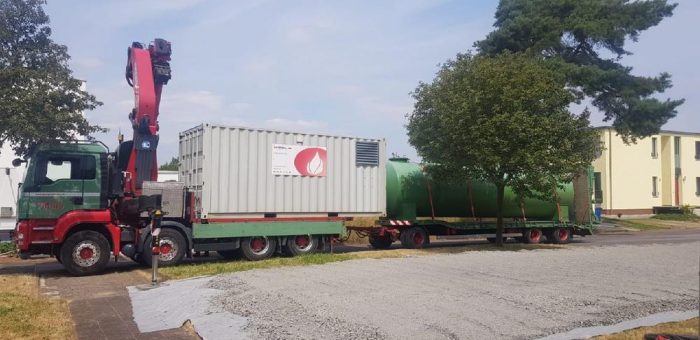 Mobile Heizzentrale rettet Wärmeversorgung nach Brand