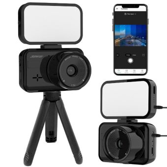 Somikon 4K-WLAN-Zeitrafferkamera DV-220.uhd, App, 20 m Farb-Nachtsicht, PIR-Sensor, Akku