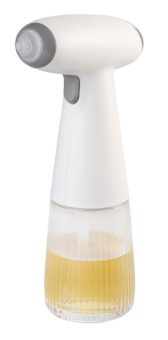 Rosenstein & Söhne Akku-Nebel-Sprühflasche für Öl und Essig, 180 ml, Echtglas, USB-C