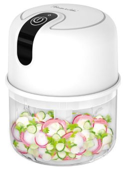 Rosenstein & Söhne Kompakter Akku-Zerkleinerer & Mini-Mixer, USB, 200 ml, 1.200 mAh