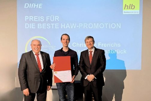 Für die Praxis geforscht, für die Wissenschaft ausgezeichnet: Christian Frerichs erhält Promotionspreis