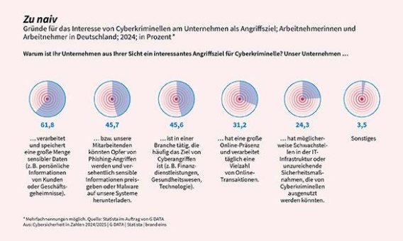 Drei von fünf Deutschen halten eigenes Unternehmen wegen sensibler Daten für lukratives Ziel für Cyberkriminelle