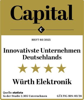 Würth Elektronik erneut unter den innovativsten Unternehmen