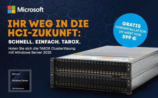 TAROX AG präsentiert hyperkonvergente Clusterlösungen mit Windows Server 2025